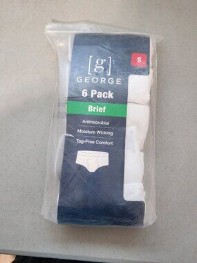 George, 5 of 6 pair package of Men's Briefs.  Small